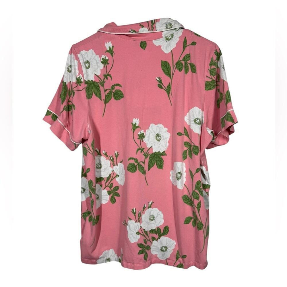 BedHead PJs Pink Magnolias Long Sleeve Classic Stretch Jersey PJ Top Sz Large - Picture 2 of 6